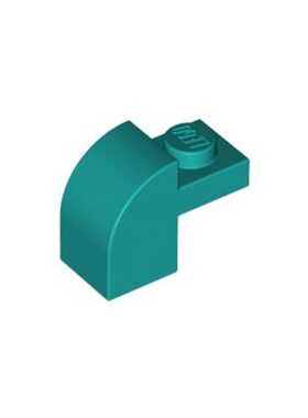 乐高/LEGO零件 6213785 32807 6091 6399564 蓝绿色 1x2 弧形砖