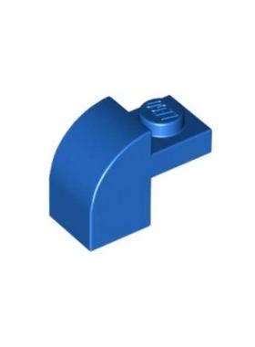 乐高/LEGO积木零件 6347945 32807 6091 609123 蓝色 1x2 弧形砖