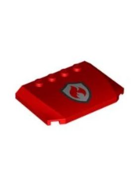 乐高/LEGO 6465528 52031pb189 红色印刷件 4x6汽车盖板楔形件