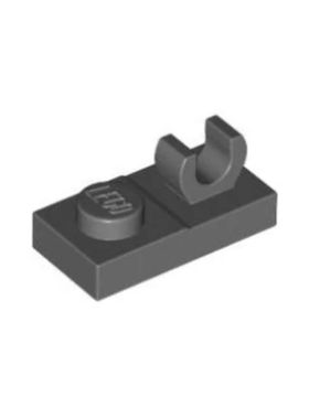 乐高/LEGO 6344754 44861 92280 6295458 深灰色 1x2顶部带夹口板