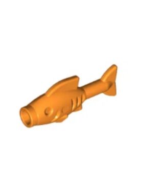 乐高/LEGO积木零件 4623481 64648 橙色 小鱼 动物 鱼剑