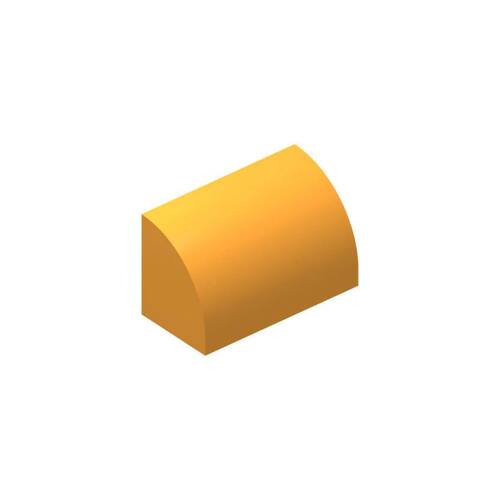 乐高/LEGO积木零件 6334836 37352 98030亮浅橙色 1x2 弧形半圆砖