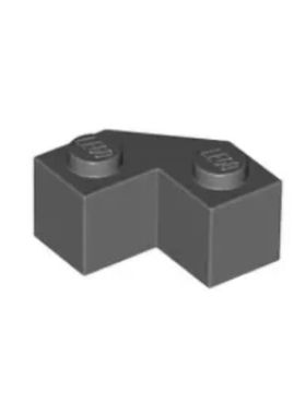 乐高/LEGO积木零件 4624186 87620 深灰色 2×2多面楔形砖