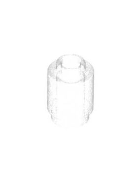 乐高LEGO零件 6363601 3062 30068 35390 透明炫彩白色 1x1圆柱砖