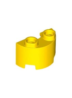 乐高/LEGO积木零配件 6311385 68013 黄色 1x2x1中空弧形墙壁砖