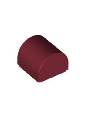 乐高/LEGO积木零件 6341471 49307 深红色 1x1 光面斜板弧形66187