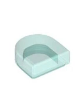 乐高/LEGO零件 6251070 24246 35399 透明浅蓝色 1X1 半圆光面板