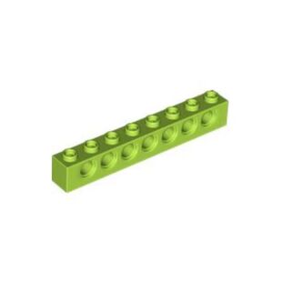 乐高/LEGO积木零件 6132375 3702 浅绿色 1x8 带7孔砖