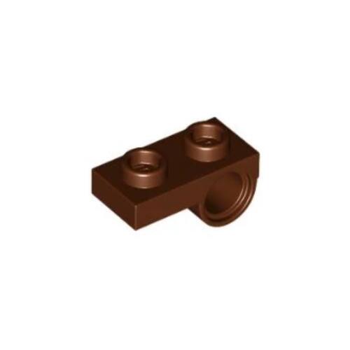 乐高/LEGO积木零件 6192310 28809 18677  棕色1x2底侧带一孔板