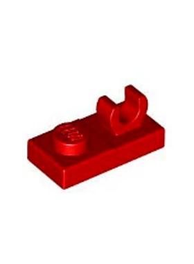 乐高/LEGO积木零件 6347308 44861 92280 红色 1x2顶部带夹口板
