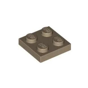 乐高/LEGO积木零配件 6047415 3022 94148 深米色 2x2 基础板