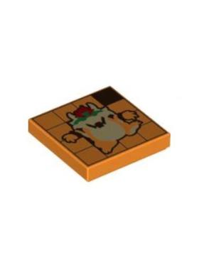 乐高/LEGO零件 6360256 3068bpb1839 橙色2x2 光面板 印刷件 怪兽