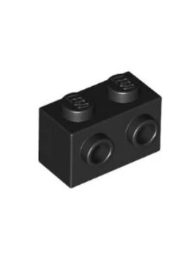 乐高/LEGO积木零配件 6138173 11211 黑色 1x2 单侧带凸砖