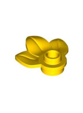 乐高/LEGO积木零件 32607 6286830 黄色 1x1 带三叶片花 植物
