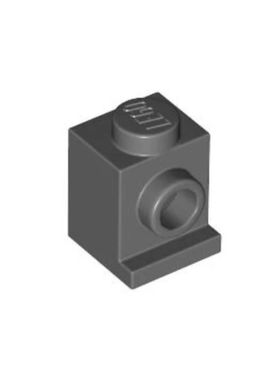 乐高LEGO 4211044 4070 深灰色1x1单侧缩短带转接凸点砖 30069