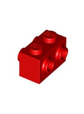 乐高/LEGO积木零配件 4569056 52107 红色 1x2 双面带凸点砖
