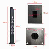 出门按钮立柱电动小门立杆门禁刷卡立柱加厚柱子室外防水开关支架