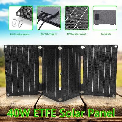 40W Outdoor Foldable Solar Panels DC5521 Folding Solar