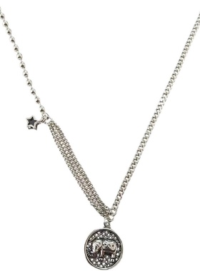 卫衣项链女双层叠戴锁骨链多层项链酷潮韩版衣服t恤配饰复古颈链