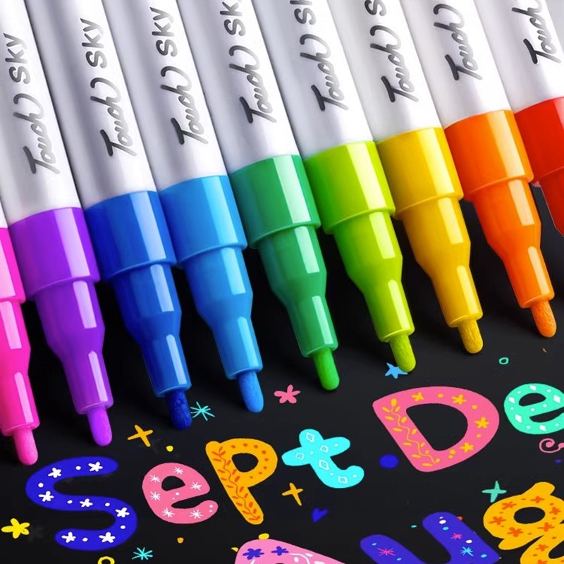 涂色本马克笔专用不透纸丙烯防水儿童小学生美术水彩笔画画套装不