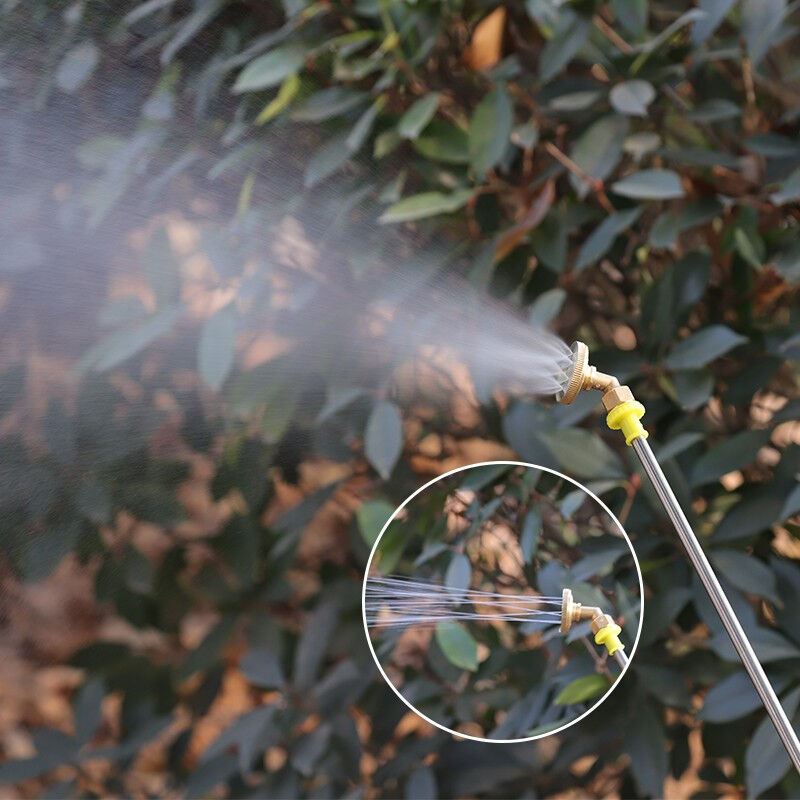 2023农用电动喷雾器铜喷头高压雾化可调节降温除尘单双直喷嘴2分