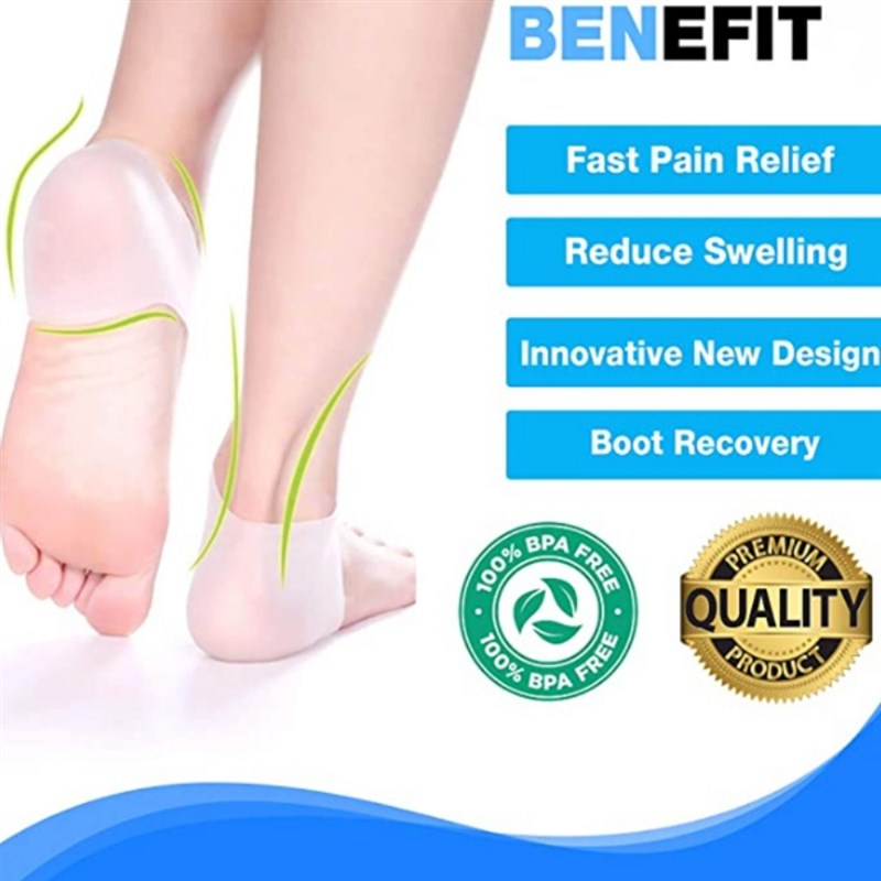 2Pcs Silicone Sock Foot Care Moisturizing Gel Heel Thin Sock