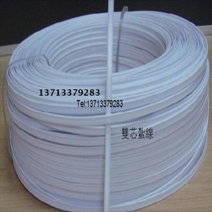 供应环保双芯扁形扎线 8MM宽 ,20米 两条铁丝包胶扎线