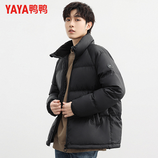 纯色立领鸭绒加厚保暖面包服外套 短款 鸭鸭情侣羽绒服2025冬季 新品