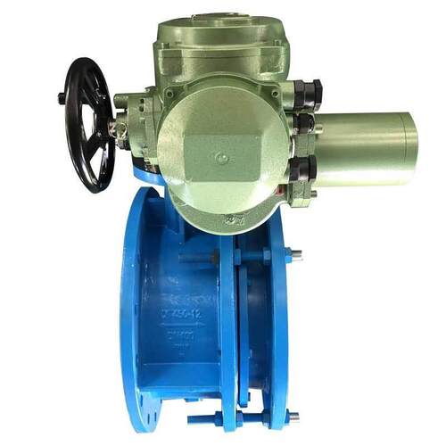 电动伸缩蝶阀PN10Q/16Q双法兰双位软密封铁蝶阀厂家河北SD941X