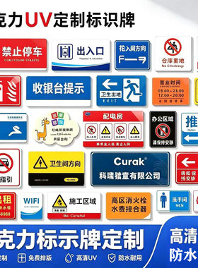 亚克力UV定制可换二维码门牌