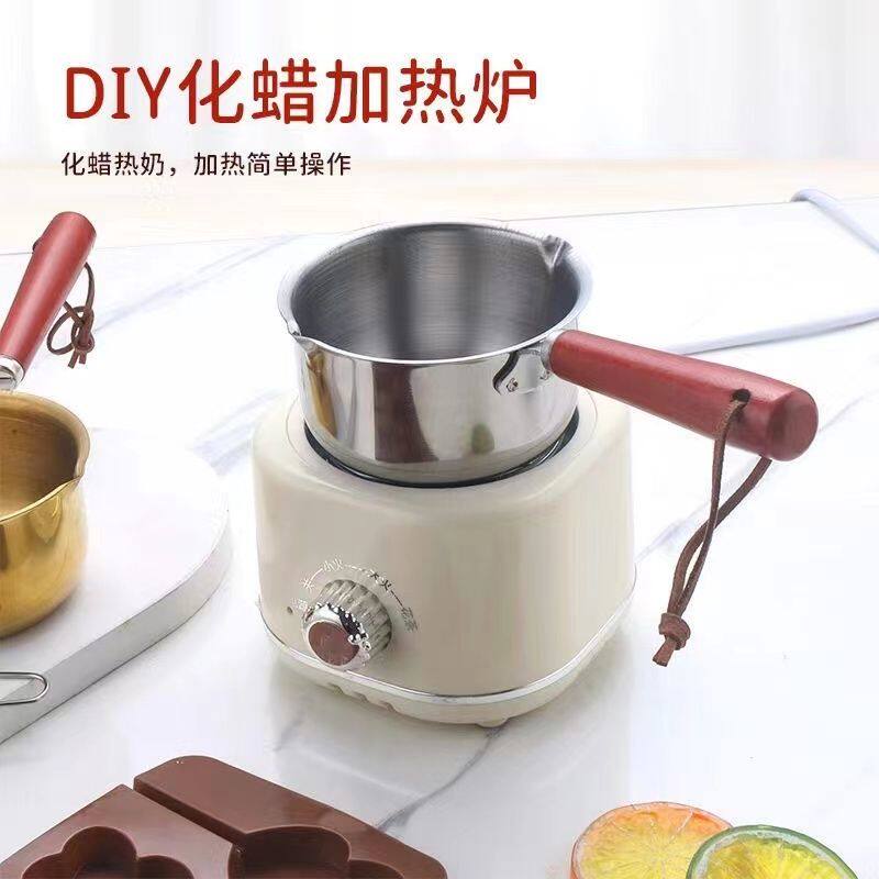 网红蜡瓶融化锅制作小型电磁炉加热炉各种热奶不锈钢融蜡小锅迷你