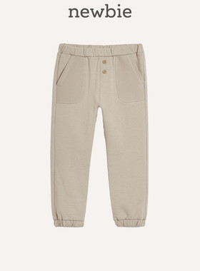Newbie瑞典进口童装春夏儿童浅褐色休闲户外薄款运动裤