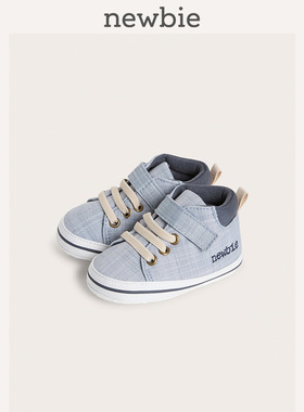 Newbie瑞典进口童装春夏新款婴儿蓝色刺绣童鞋防滑底学步鞋