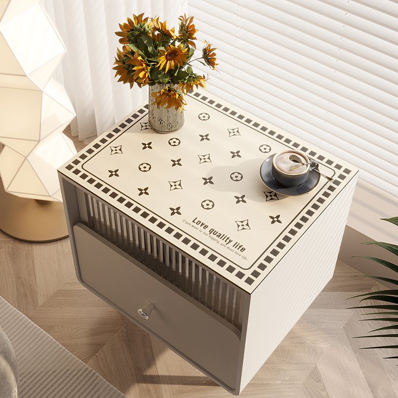 床头柜防尘皮革垫免洗防水盖布盖巾防烫台面垫定制方形桌垫简约风