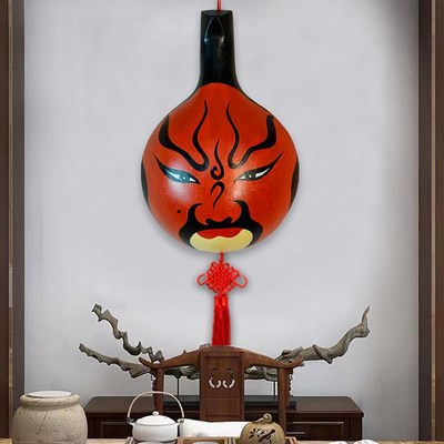 马勺京剧脸谱装饰挂件生旦净末丑民间手工艺品客厅餐厅墙面装饰画