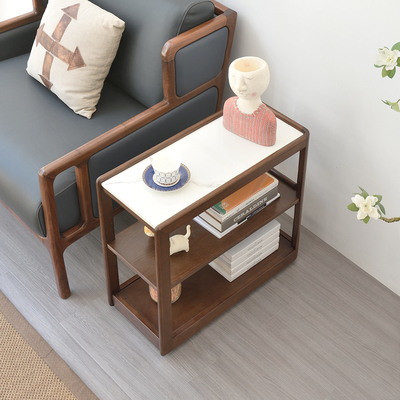 可移动岩板沙发实木边几边柜侧边柜客厅边桌小桌子迷你小茶几角几