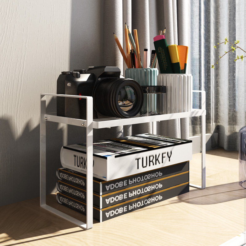 书桌收纳置物架办公室台面桌面分层架隔板隔断宿舍神器简易书柜