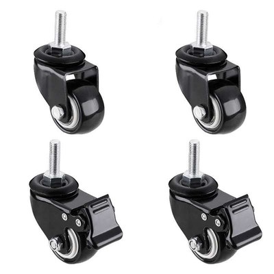 服装店展示架轮子晾衣架轮子挂衣架轱辘中岛架轮子单杠配套轮子