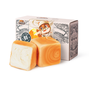 【三只松鼠_纯奶手撕面包480g】吐司包早餐蛋糕健康零食代餐整箱