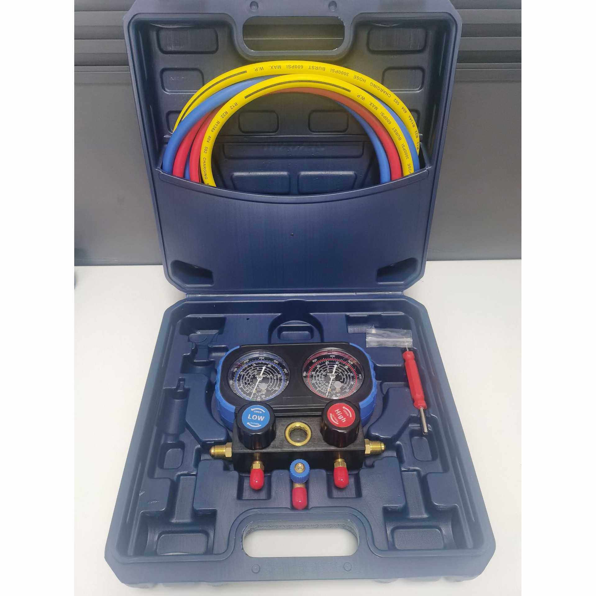 新款直销工厂汽车空调冷媒表组R134雪种压力仪表组加氟冰种表组合