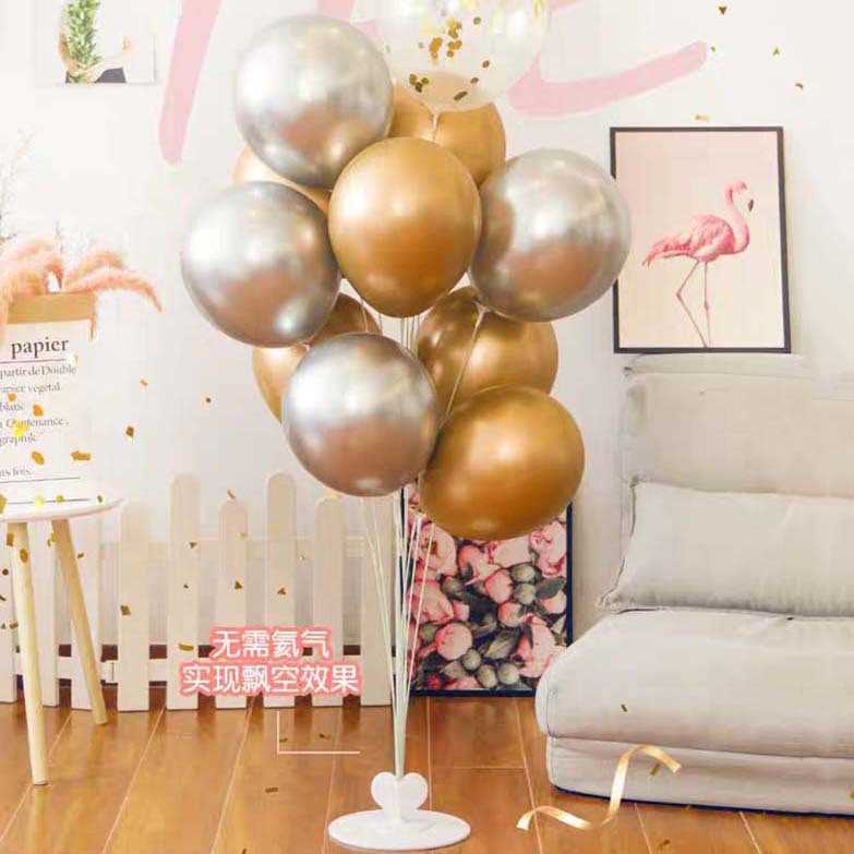 新款直销气球透明桌飘支架 装饰地飘网红架子气球树路引气球展示