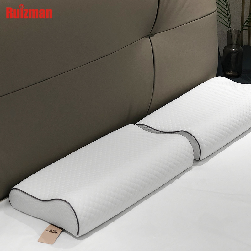 新款直销跨境慢回弹天丝记忆棉枕芯高低B型长方形太空记忆枕头波