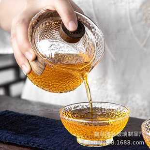 新款直销耐热玻璃快客杯一壶两杯旅行茶具套装便携户外办公室单双