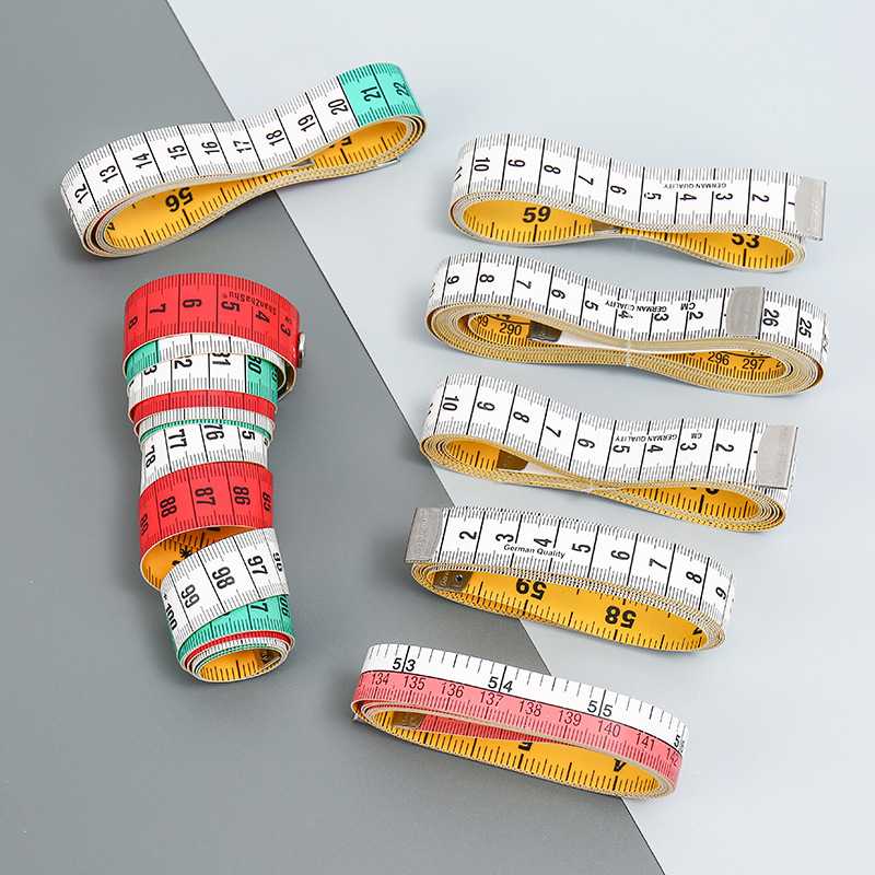 新款直销缝纫尺彩色hoechstmass腰围软皮尺量三围身高裁缝卷尺带