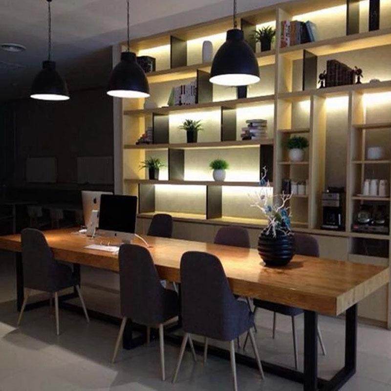 新款直销实木铁艺餐桌咖啡桌茶餐厅桌子办公休闲桌椅洽谈桌子理发