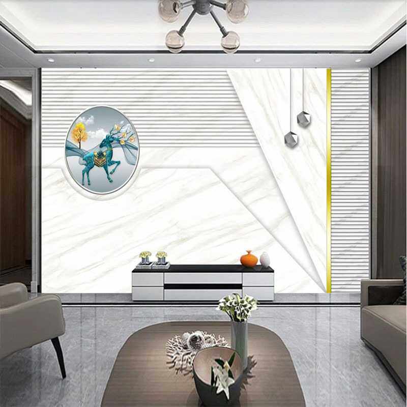 新款直销中式电视机背景墙壁纸大理石纹2022新款壁画轻奢墙布客厅