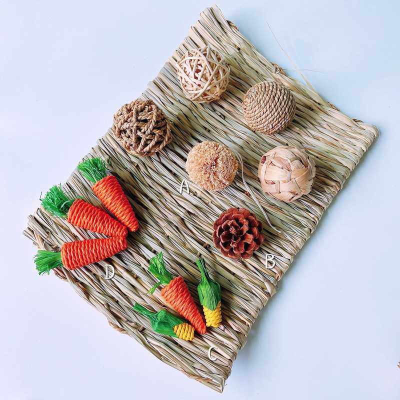 新款直销【套餐】手工编织兔子草窝草垫折叠草窝草屋仓鼠宠物草窝,宠物/宠物食品及用品,兔兔磨牙,淘宝优惠券,粉丝福利购,淘宝优惠卷