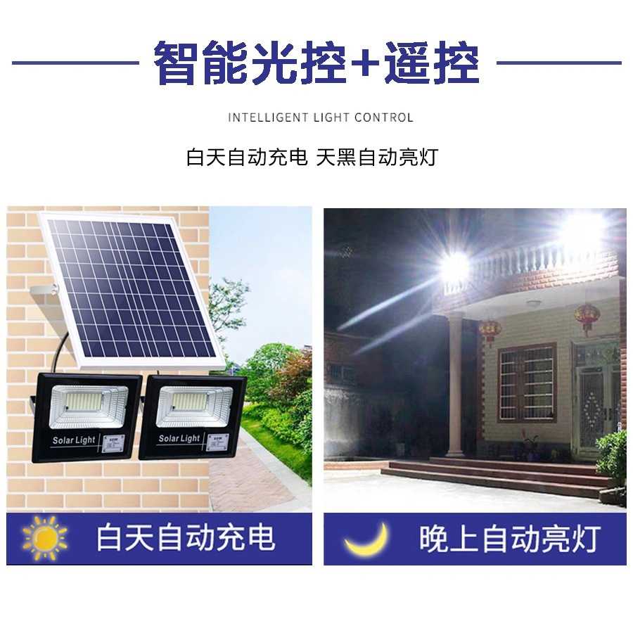 新款直销源头工厂惠民工程款太阳能板投光灯家用户外led庭院灯路