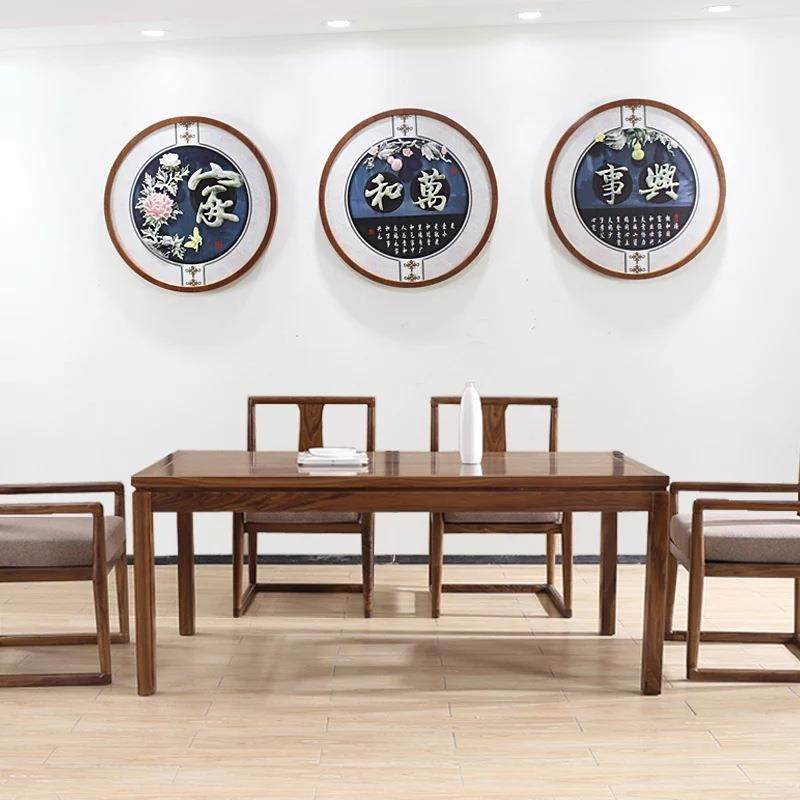 新款直销时尚古风60*60实木圆相框 创意组合复古复古相框 现货供