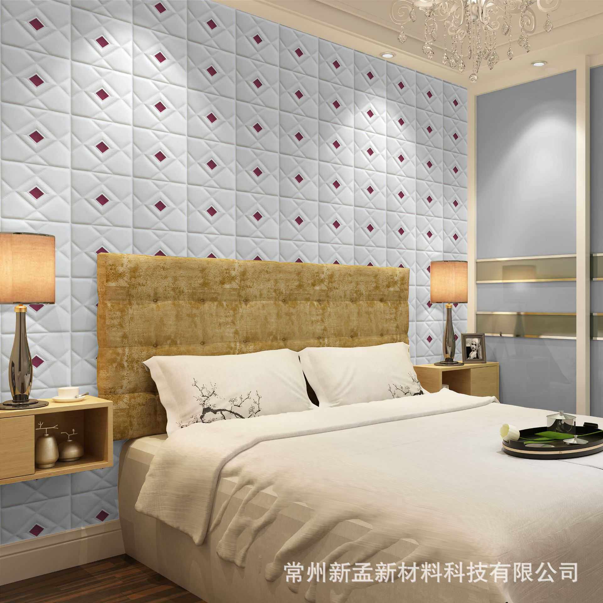 新款直销3d立体软包墙贴带贴纸镜片客厅卧室电视背景墙防撞自粘装